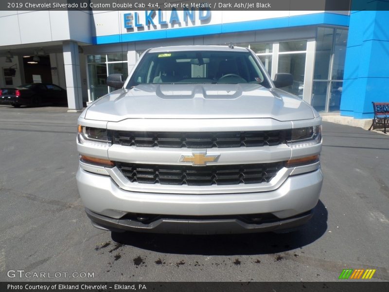 Silver Ice Metallic / Dark Ash/Jet Black 2019 Chevrolet Silverado LD Custom Double Cab 4x4