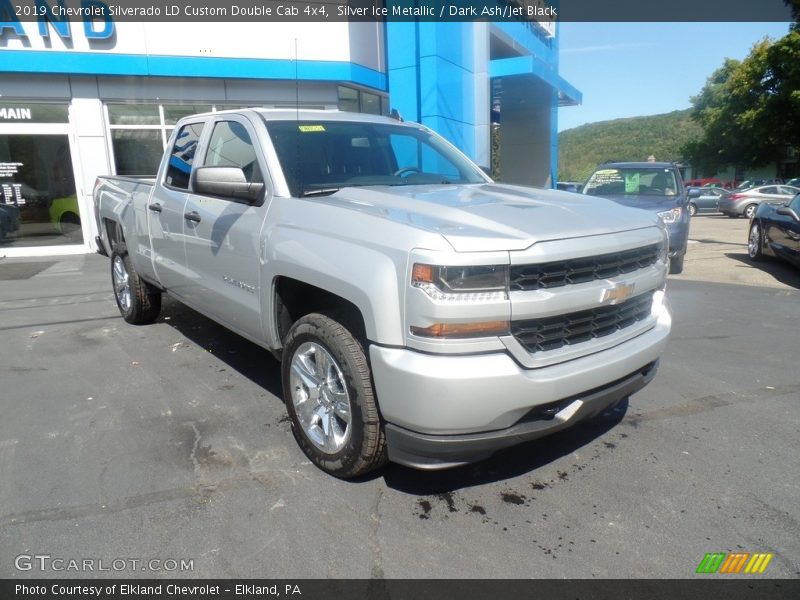 Silver Ice Metallic / Dark Ash/Jet Black 2019 Chevrolet Silverado LD Custom Double Cab 4x4