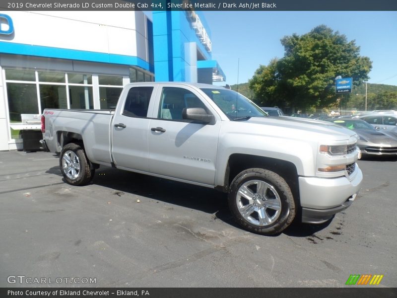 Silver Ice Metallic / Dark Ash/Jet Black 2019 Chevrolet Silverado LD Custom Double Cab 4x4