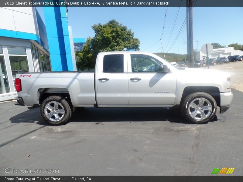 Silver Ice Metallic / Dark Ash/Jet Black 2019 Chevrolet Silverado LD Custom Double Cab 4x4