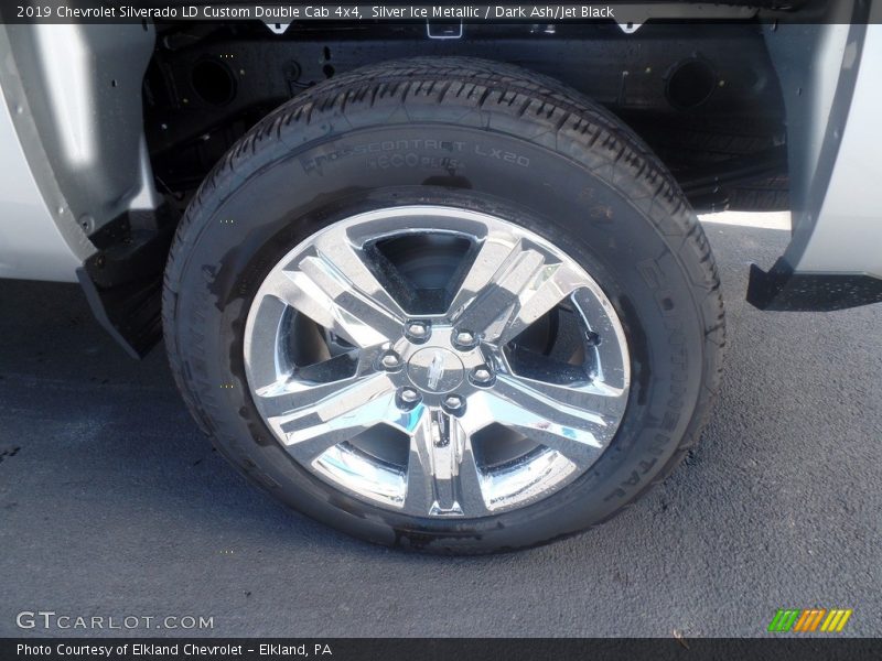 Silver Ice Metallic / Dark Ash/Jet Black 2019 Chevrolet Silverado LD Custom Double Cab 4x4