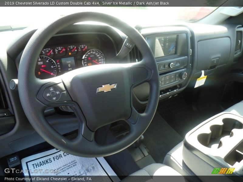 Silver Ice Metallic / Dark Ash/Jet Black 2019 Chevrolet Silverado LD Custom Double Cab 4x4