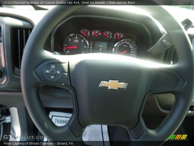 Silver Ice Metallic / Dark Ash/Jet Black 2019 Chevrolet Silverado LD Custom Double Cab 4x4