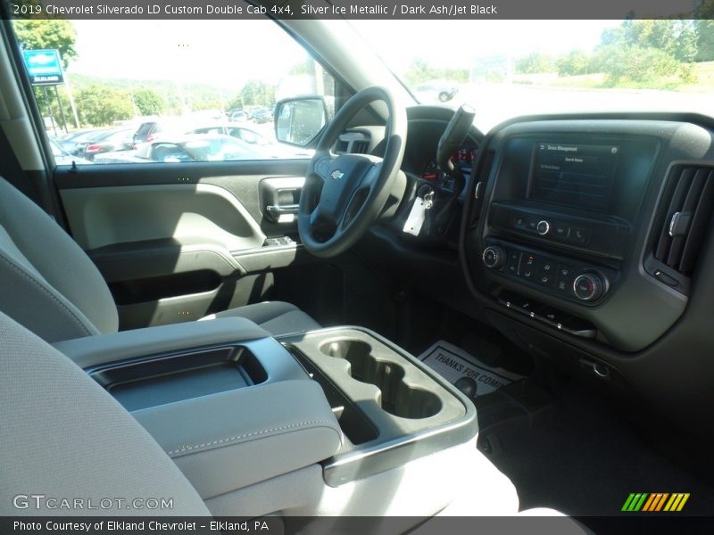Silver Ice Metallic / Dark Ash/Jet Black 2019 Chevrolet Silverado LD Custom Double Cab 4x4