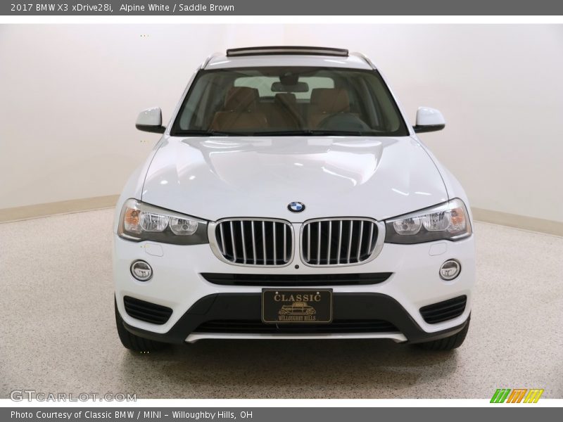 Alpine White / Saddle Brown 2017 BMW X3 xDrive28i