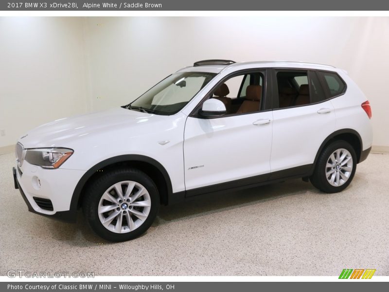 Alpine White / Saddle Brown 2017 BMW X3 xDrive28i