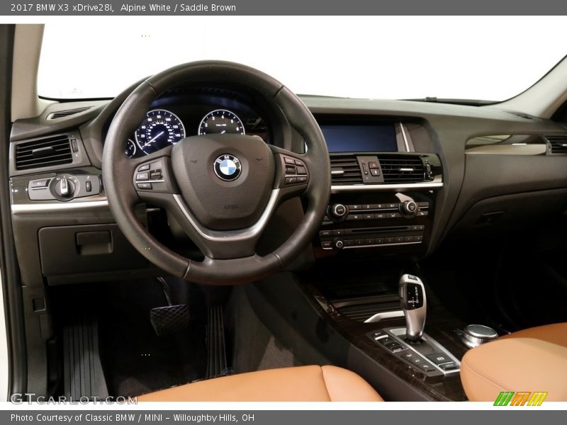Alpine White / Saddle Brown 2017 BMW X3 xDrive28i