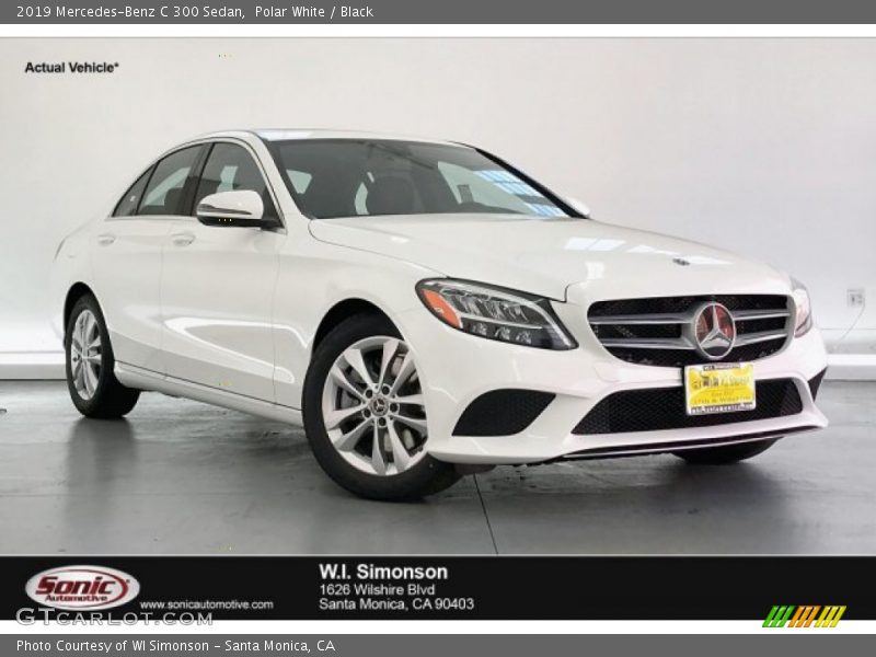 Polar White / Black 2019 Mercedes-Benz C 300 Sedan
