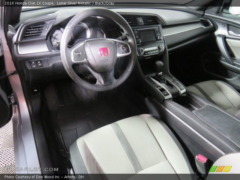  2016 Civic LX Coupe Black/Gray Interior