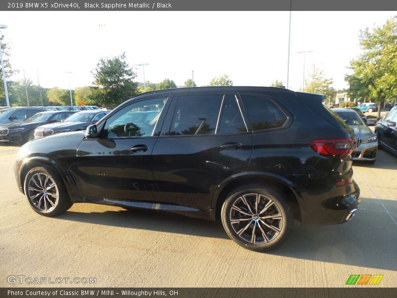 Black Sapphire Metallic / Black 2019 BMW X5 xDrive40i