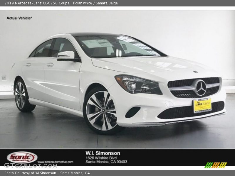 Polar White / Sahara Beige 2019 Mercedes-Benz CLA 250 Coupe