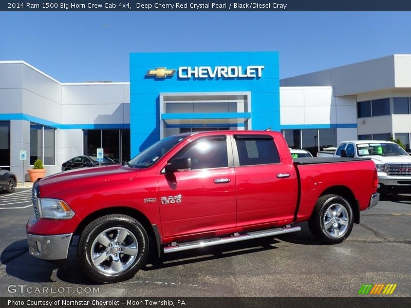 Deep Cherry Red Crystal Pearl / Black/Diesel Gray 2014 Ram 1500 Big Horn Crew Cab 4x4