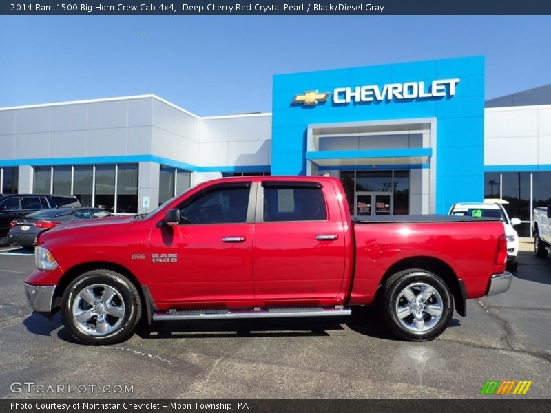 Deep Cherry Red Crystal Pearl / Black/Diesel Gray 2014 Ram 1500 Big Horn Crew Cab 4x4