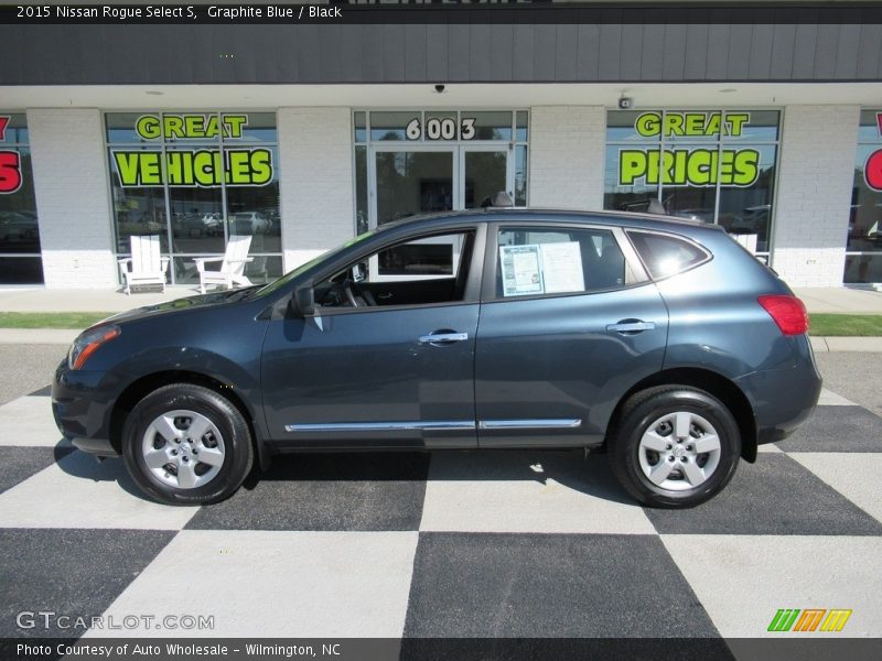 Graphite Blue / Black 2015 Nissan Rogue Select S