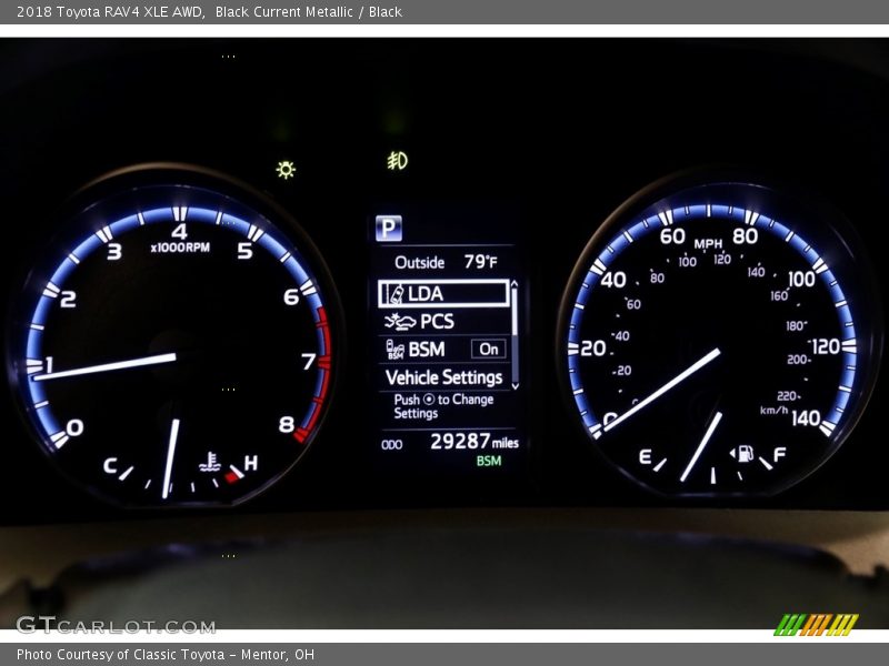 Black Current Metallic / Black 2018 Toyota RAV4 XLE AWD