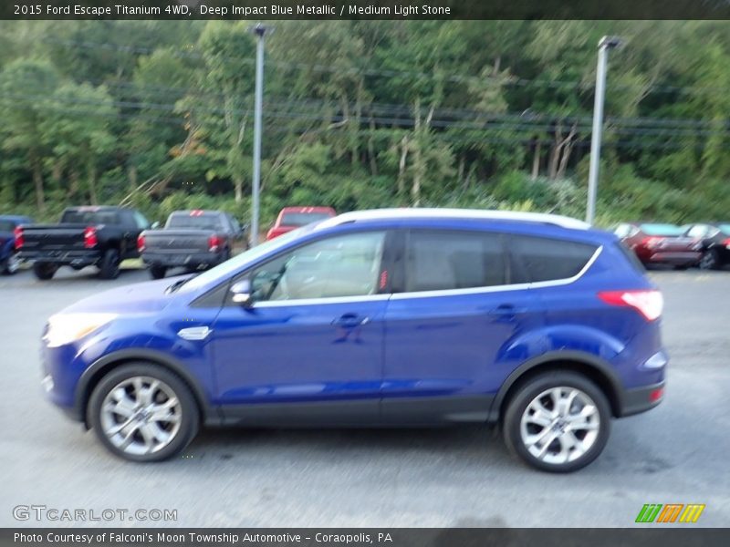 Deep Impact Blue Metallic / Medium Light Stone 2015 Ford Escape Titanium 4WD