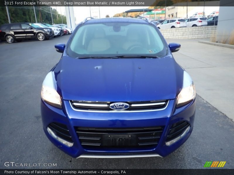 Deep Impact Blue Metallic / Medium Light Stone 2015 Ford Escape Titanium 4WD