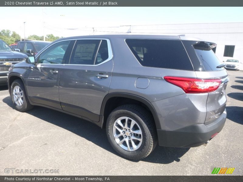 Satin Steel Metallic / Jet Black 2020 Chevrolet Traverse LS AWD