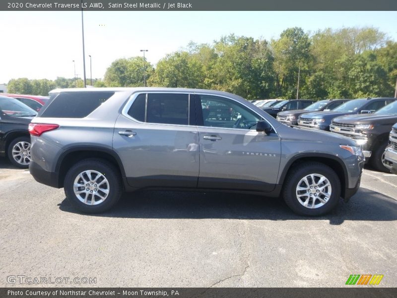 Satin Steel Metallic / Jet Black 2020 Chevrolet Traverse LS AWD
