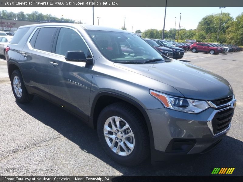 Satin Steel Metallic / Jet Black 2020 Chevrolet Traverse LS AWD