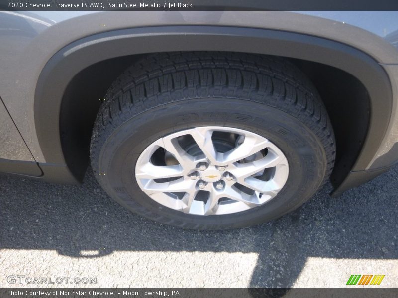 Satin Steel Metallic / Jet Black 2020 Chevrolet Traverse LS AWD