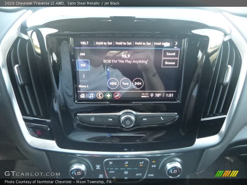 Satin Steel Metallic / Jet Black 2020 Chevrolet Traverse LS AWD