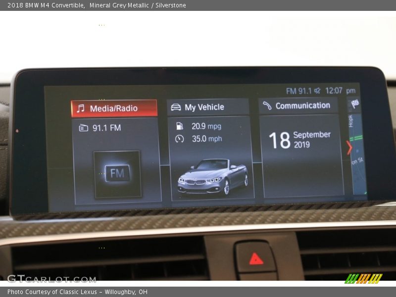 Mineral Grey Metallic / Silverstone 2018 BMW M4 Convertible