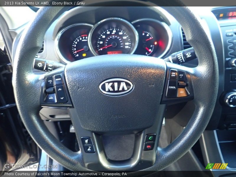 Ebony Black / Gray 2013 Kia Sorento LX AWD
