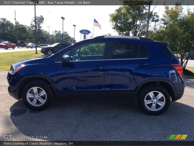 Blue Topaz Metallic / Jet Black 2017 Chevrolet Trax LT AWD
