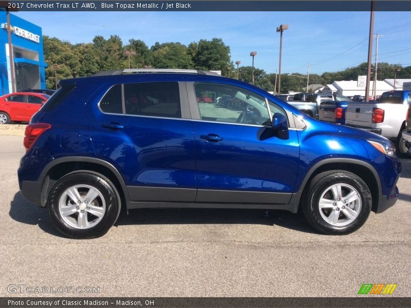 Blue Topaz Metallic / Jet Black 2017 Chevrolet Trax LT AWD