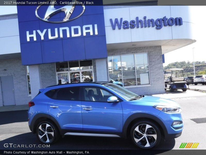 Caribbean Blue / Black 2017 Hyundai Tucson Limited AWD