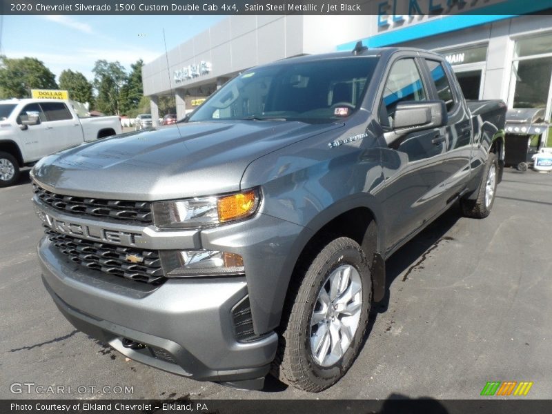 Satin Steel Metallic / Jet Black 2020 Chevrolet Silverado 1500 Custom Double Cab 4x4