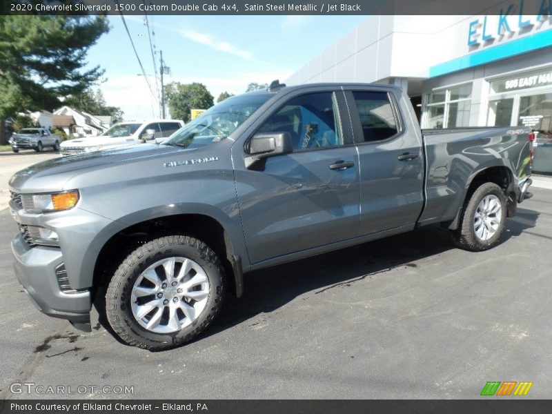 Satin Steel Metallic / Jet Black 2020 Chevrolet Silverado 1500 Custom Double Cab 4x4