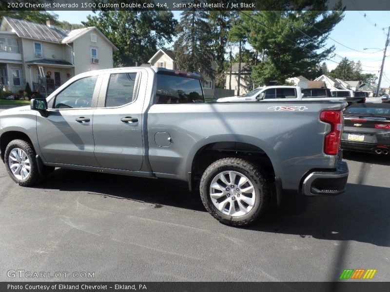 Satin Steel Metallic / Jet Black 2020 Chevrolet Silverado 1500 Custom Double Cab 4x4