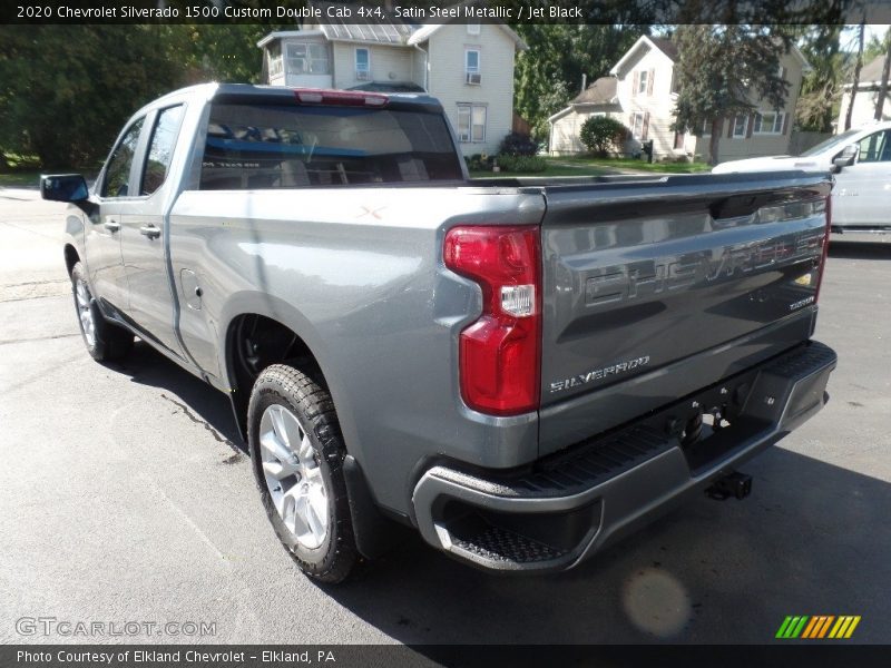 Satin Steel Metallic / Jet Black 2020 Chevrolet Silverado 1500 Custom Double Cab 4x4