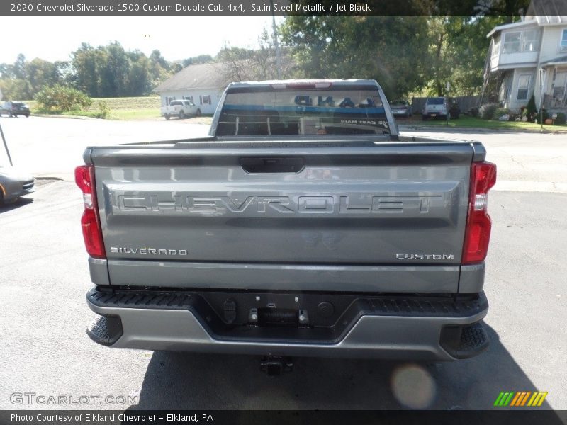 Satin Steel Metallic / Jet Black 2020 Chevrolet Silverado 1500 Custom Double Cab 4x4
