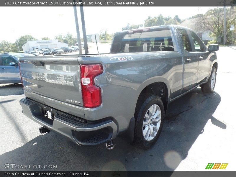 Satin Steel Metallic / Jet Black 2020 Chevrolet Silverado 1500 Custom Double Cab 4x4