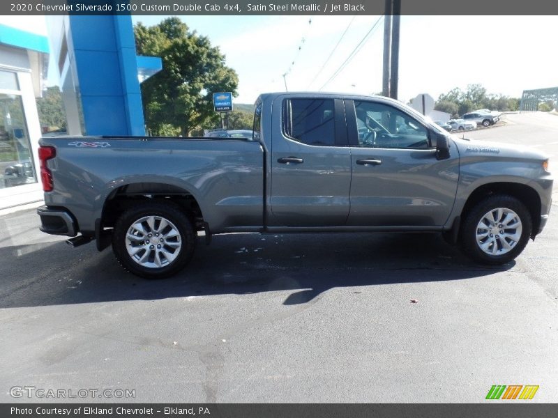 Satin Steel Metallic / Jet Black 2020 Chevrolet Silverado 1500 Custom Double Cab 4x4