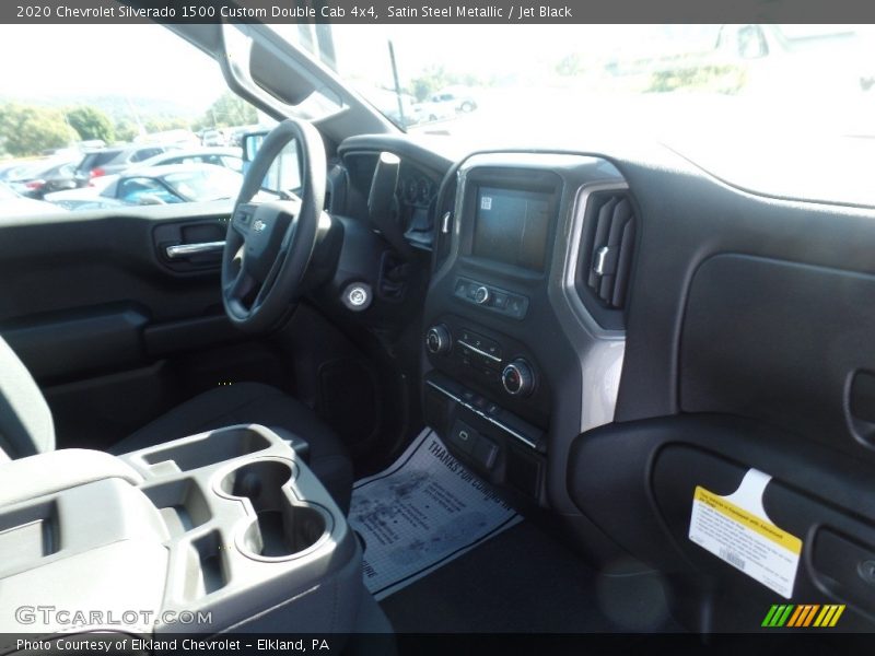 Satin Steel Metallic / Jet Black 2020 Chevrolet Silverado 1500 Custom Double Cab 4x4