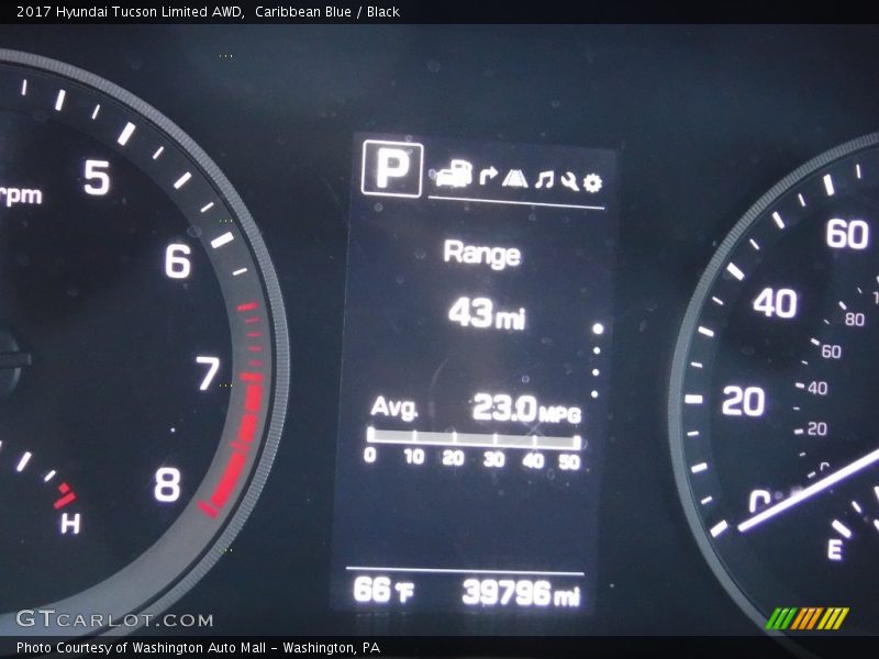 Caribbean Blue / Black 2017 Hyundai Tucson Limited AWD