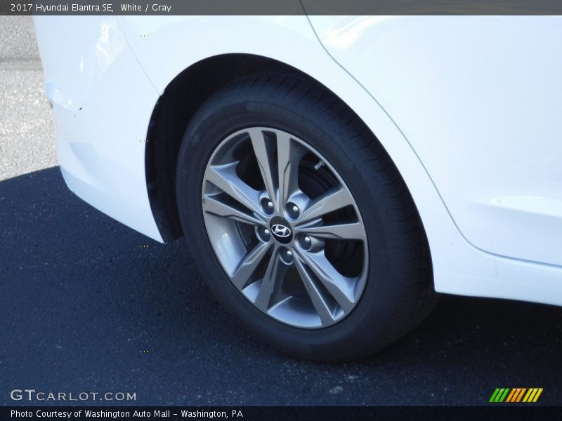 White / Gray 2017 Hyundai Elantra SE