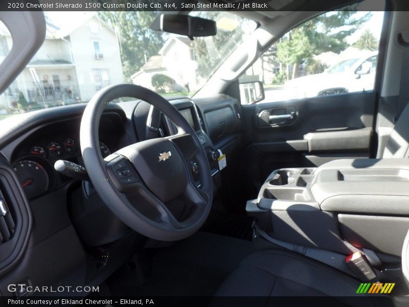 Satin Steel Metallic / Jet Black 2020 Chevrolet Silverado 1500 Custom Double Cab 4x4