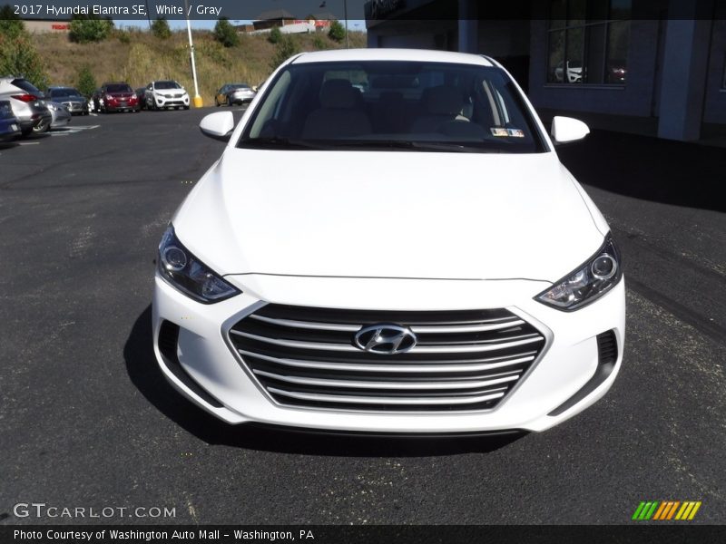 White / Gray 2017 Hyundai Elantra SE