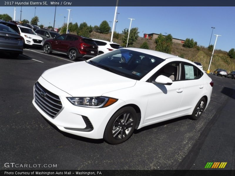 White / Gray 2017 Hyundai Elantra SE