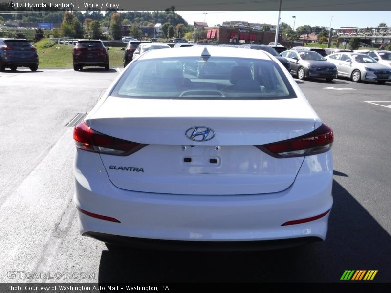 White / Gray 2017 Hyundai Elantra SE