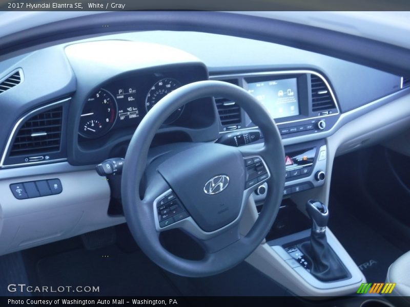 White / Gray 2017 Hyundai Elantra SE