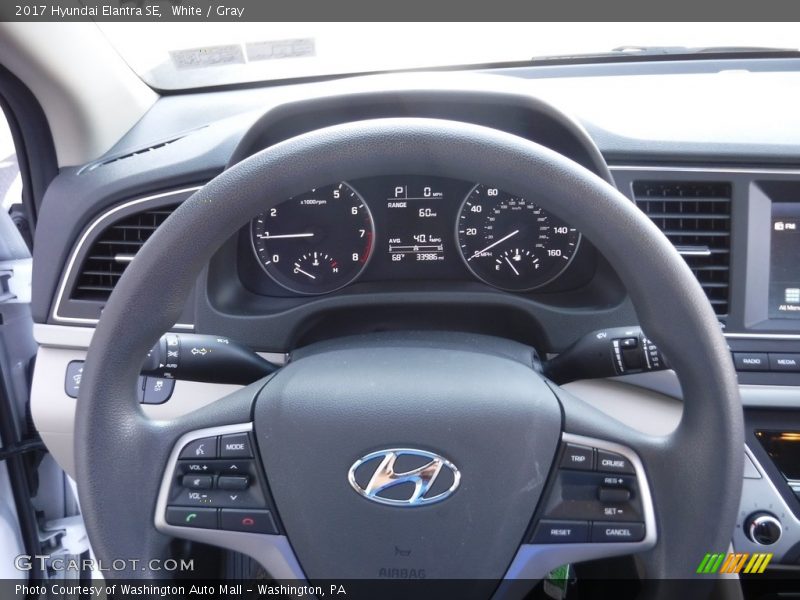 White / Gray 2017 Hyundai Elantra SE