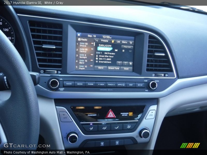White / Gray 2017 Hyundai Elantra SE