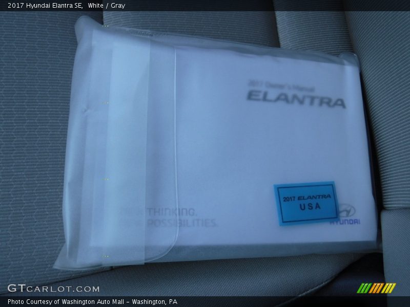 White / Gray 2017 Hyundai Elantra SE