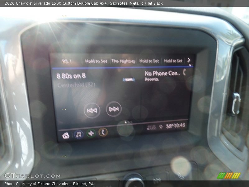Satin Steel Metallic / Jet Black 2020 Chevrolet Silverado 1500 Custom Double Cab 4x4